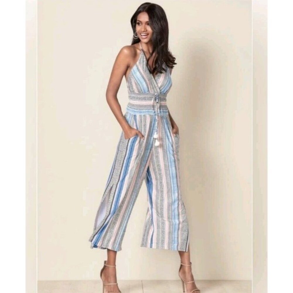 Venus Halter Patterned Jumpsuit - image 3